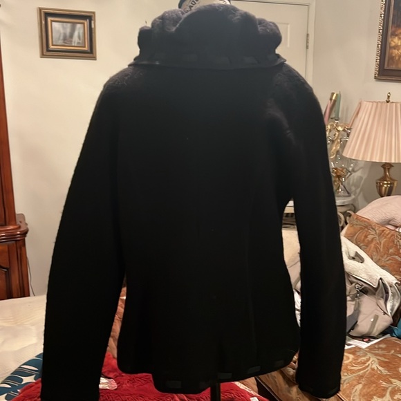 Wool jacket with grow grain ribbon trim, and ruffle - Picture 6 of 10